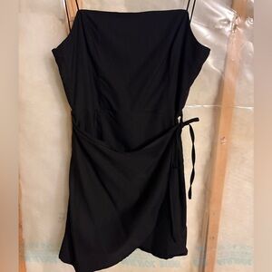 Blue Blush Black Asymmetrical Dress